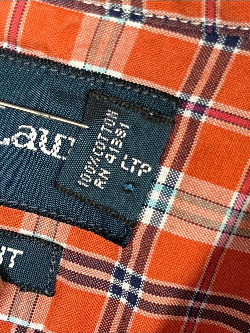 Polo Ralph Lauren Mens Medium Orange Plaid Button Down Preppy Shirt - Picture 5 of 6